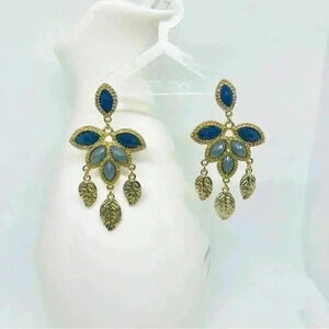 Dashing Dangling Statement Earrings in shades of Blue